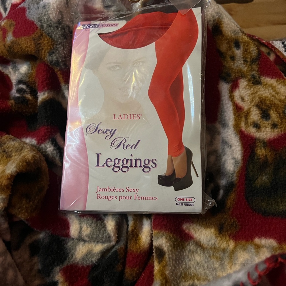 Elegant Red Leggings by Secret Treasures